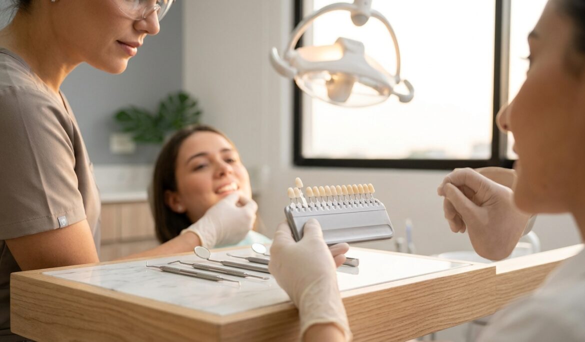 pasos clínicos y preparación para selección de color dental